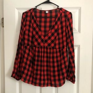 Buffalo plaid swing blouse from Old Navy